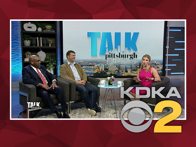 Dr. Bullock and Dr. Starr on the set of KDKA-TV Talk Pittsburgh.