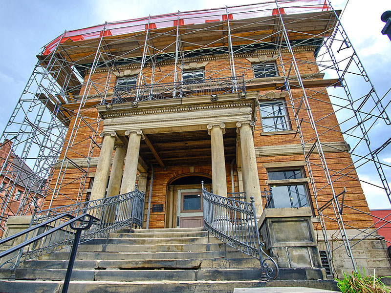 Construction on Chalfant Hall
