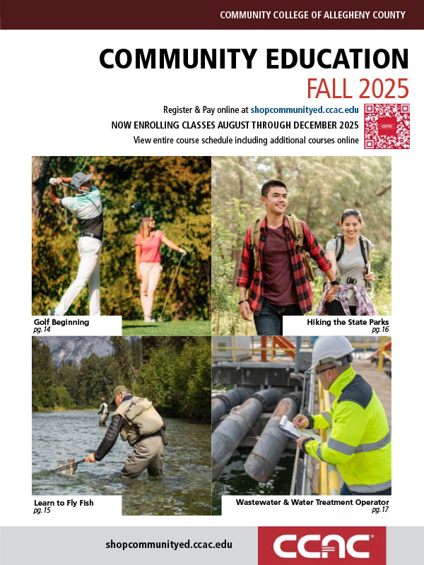 CCAC Community Education Catalog Fall 2025 cover.
