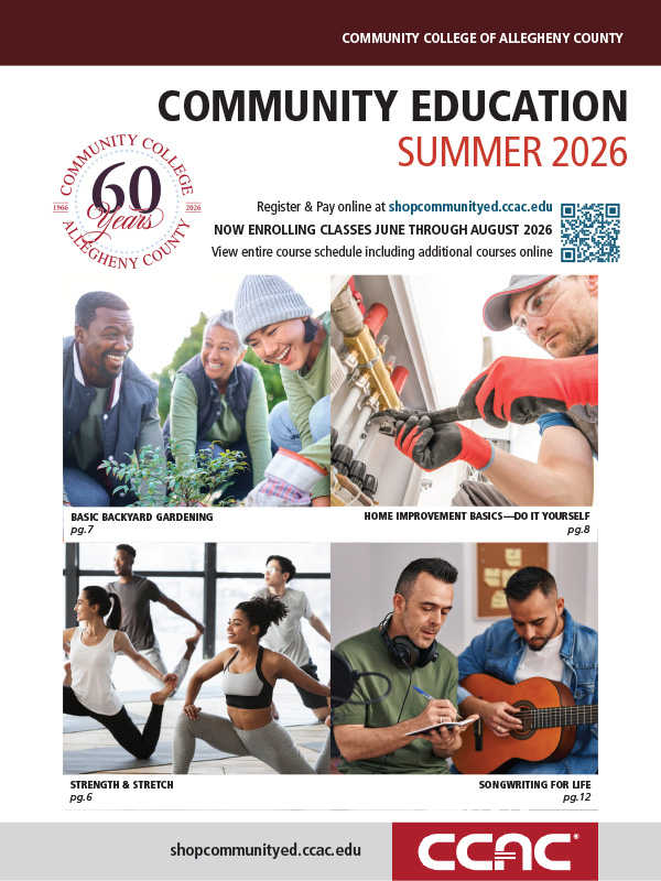 CCAC Community Education Catalog Spring 2026 cover.